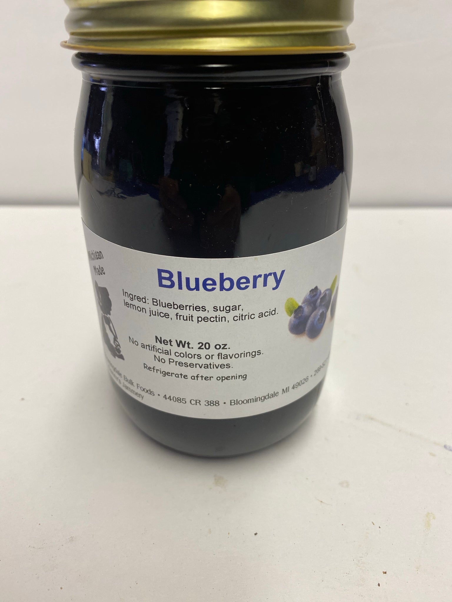 Amish Blueberry Jam 20oz jar