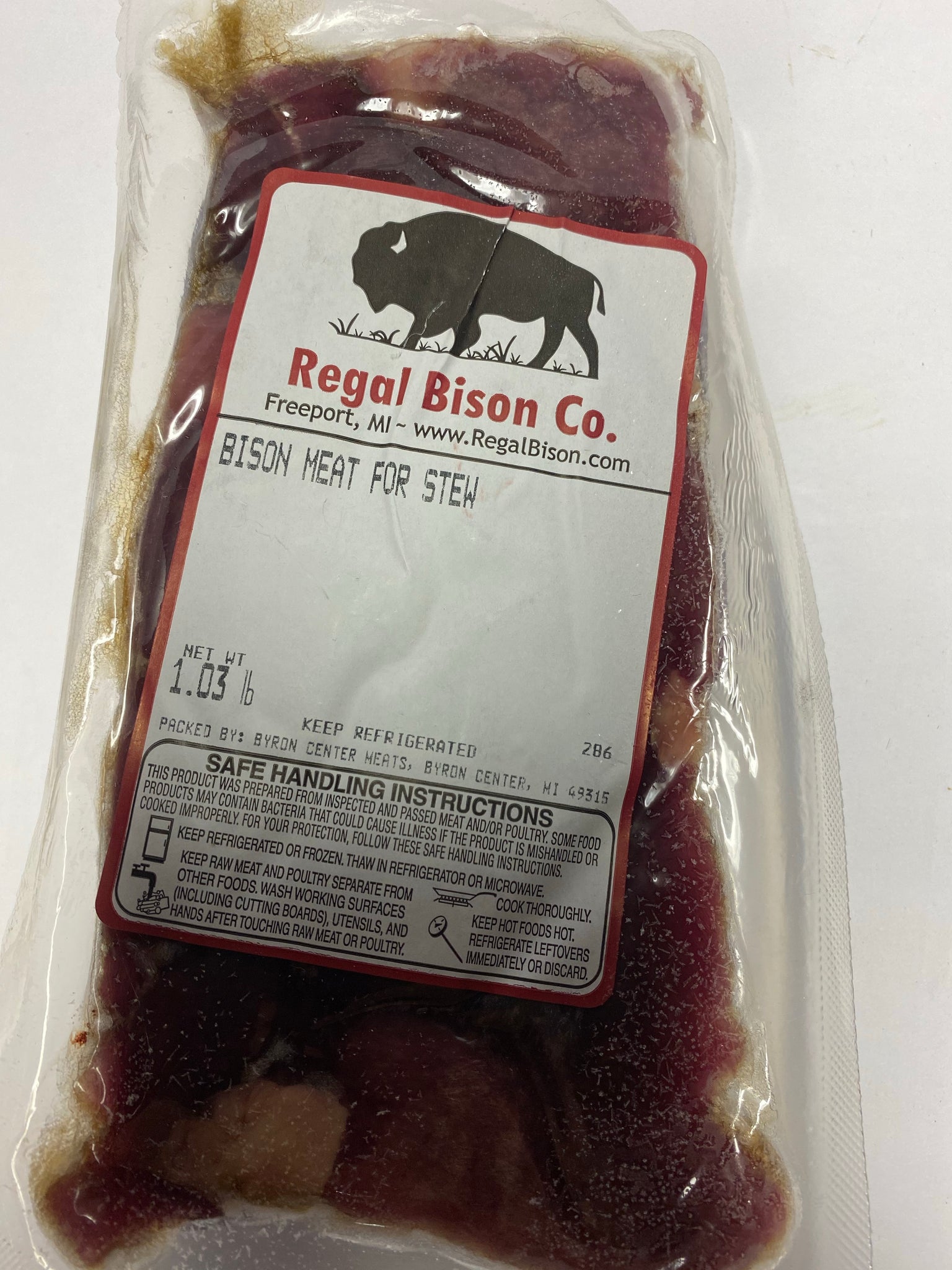 Bison Stew Meat #1 lb