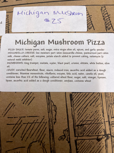 Michigan Mushroom Pizza