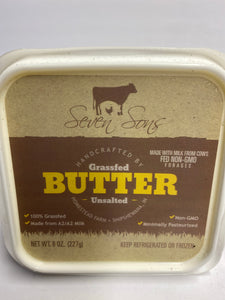 Grassfed Butter Unsalted 8oz tub