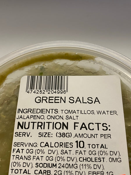 La Poblanita Green Salsa 1lb tube