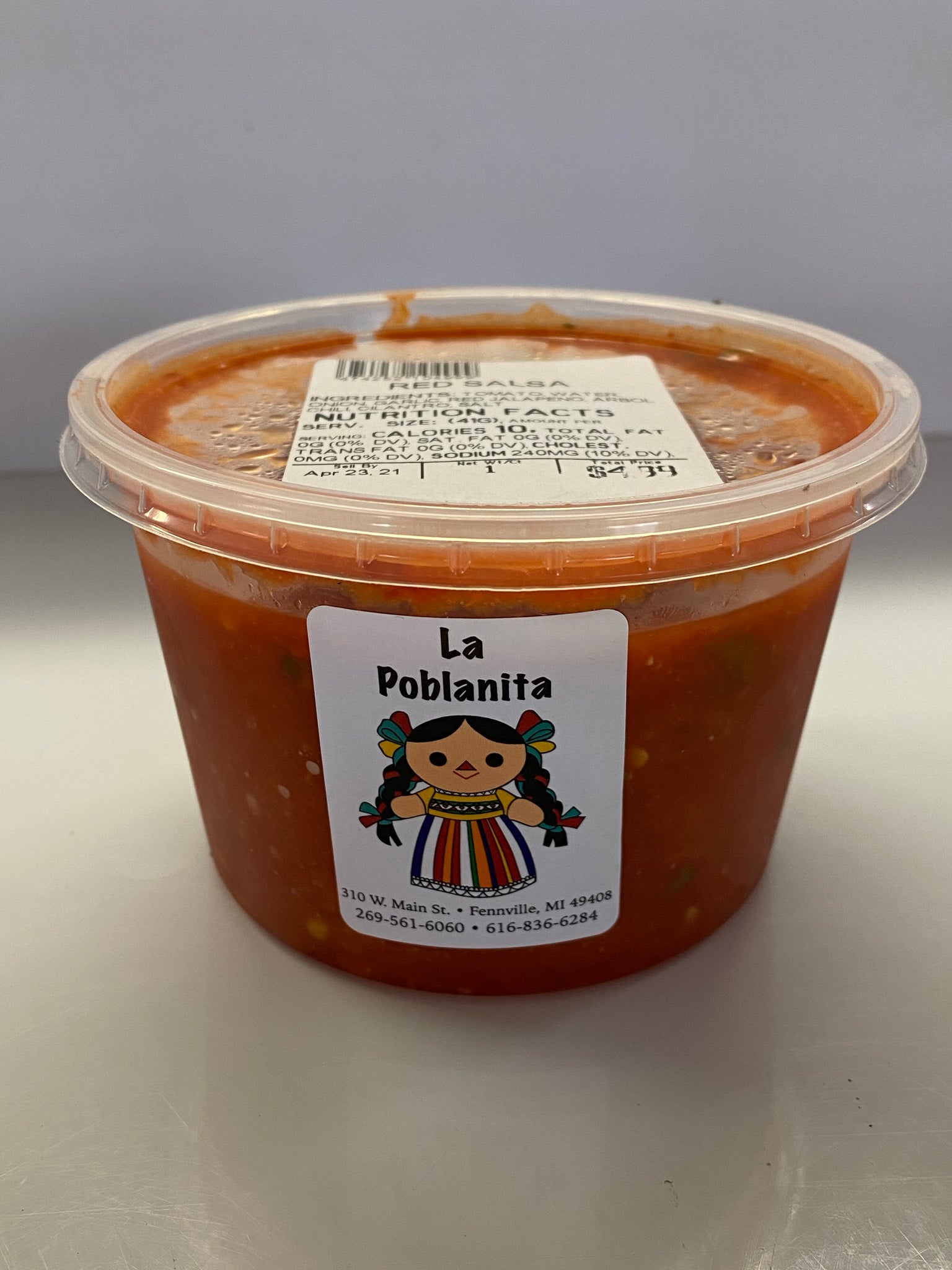 La Poblanita Red Salsa 1lb