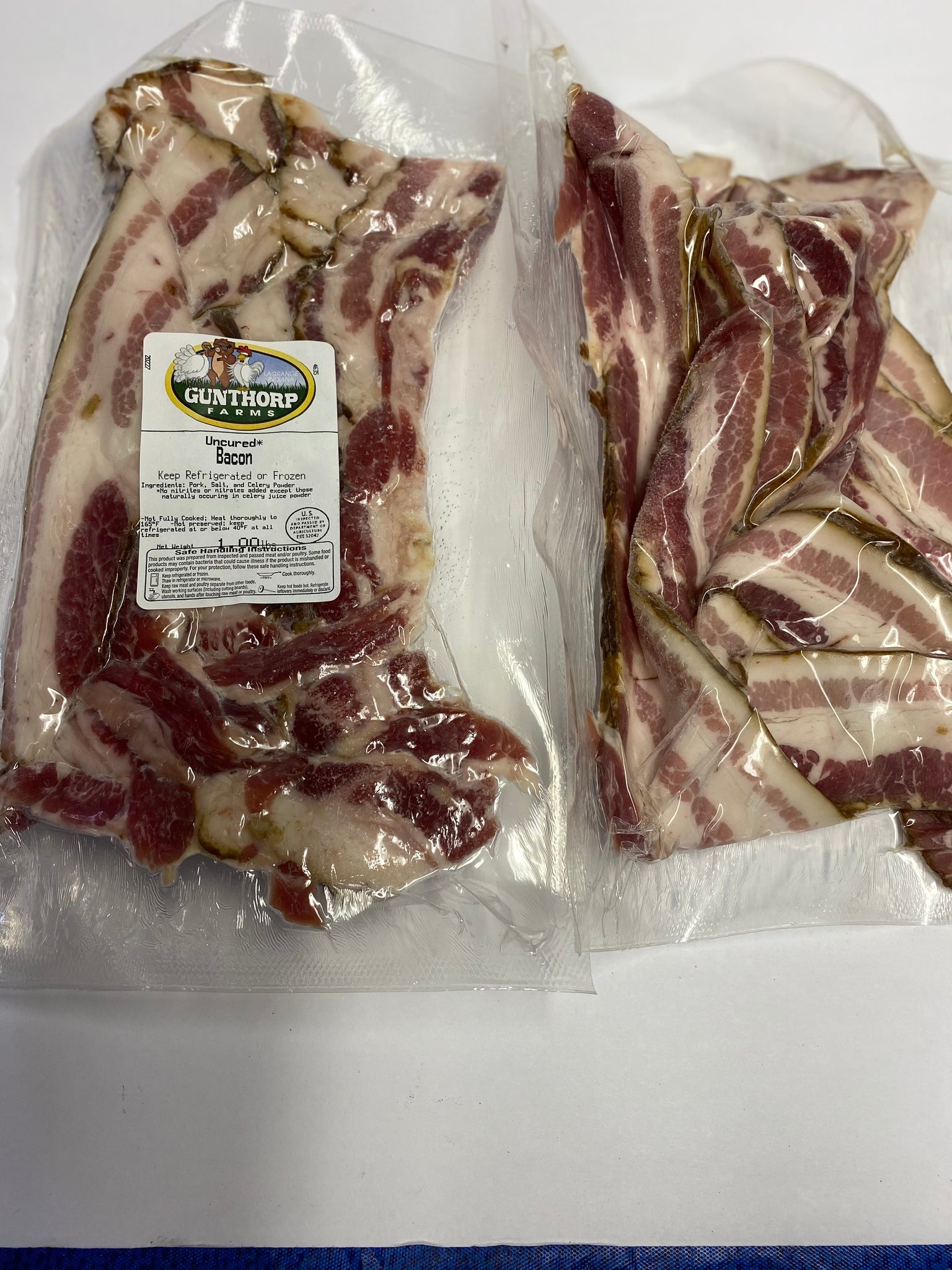 Bacon Uncured 1 Lb pack